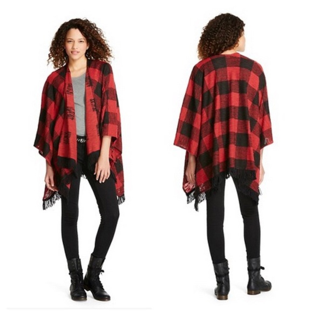 Buffalo Plaid Poncho
